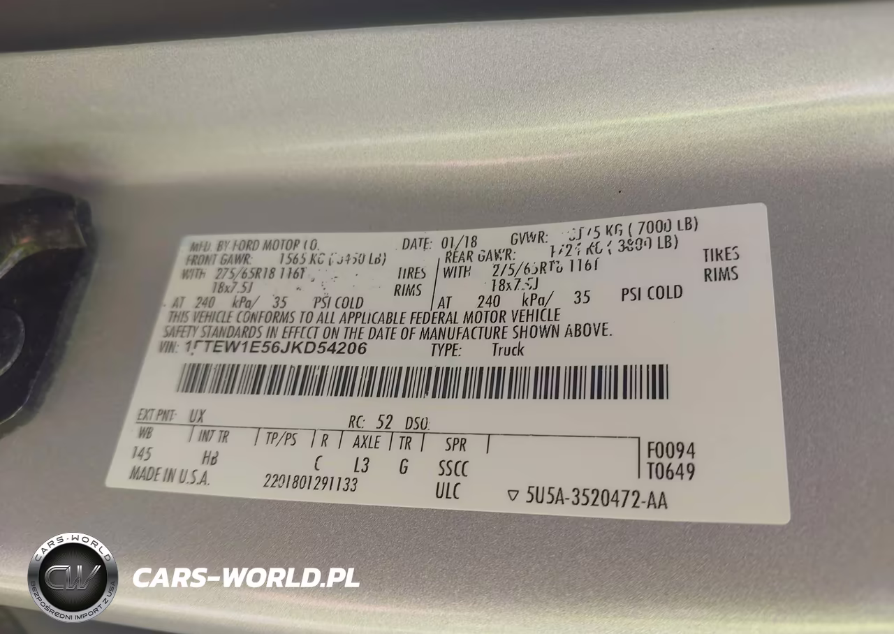2018 Ford F-150 Lariat VIN:1FTEW1E56JKD54206 - 9