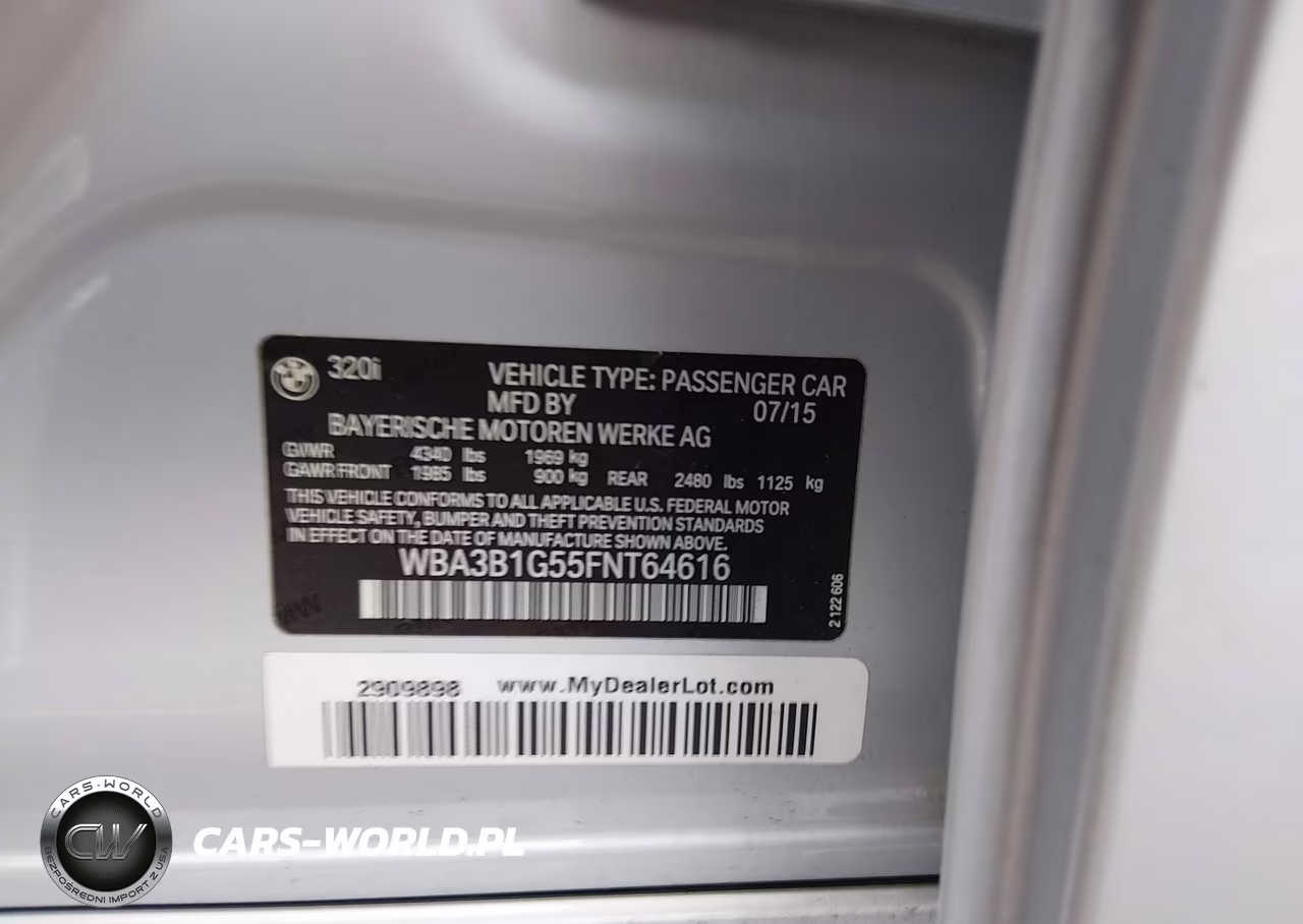 2015 BMW 320I VIN:WBA3B1G55FNT64616 - 9