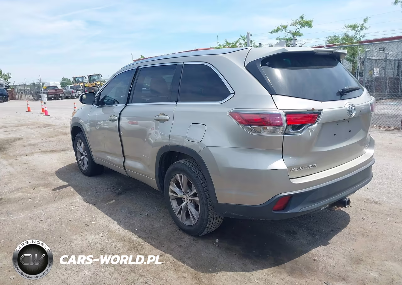 2015 Toyota Highlander Xle V6 VIN:5TDKKRFH5FS095584 - 3