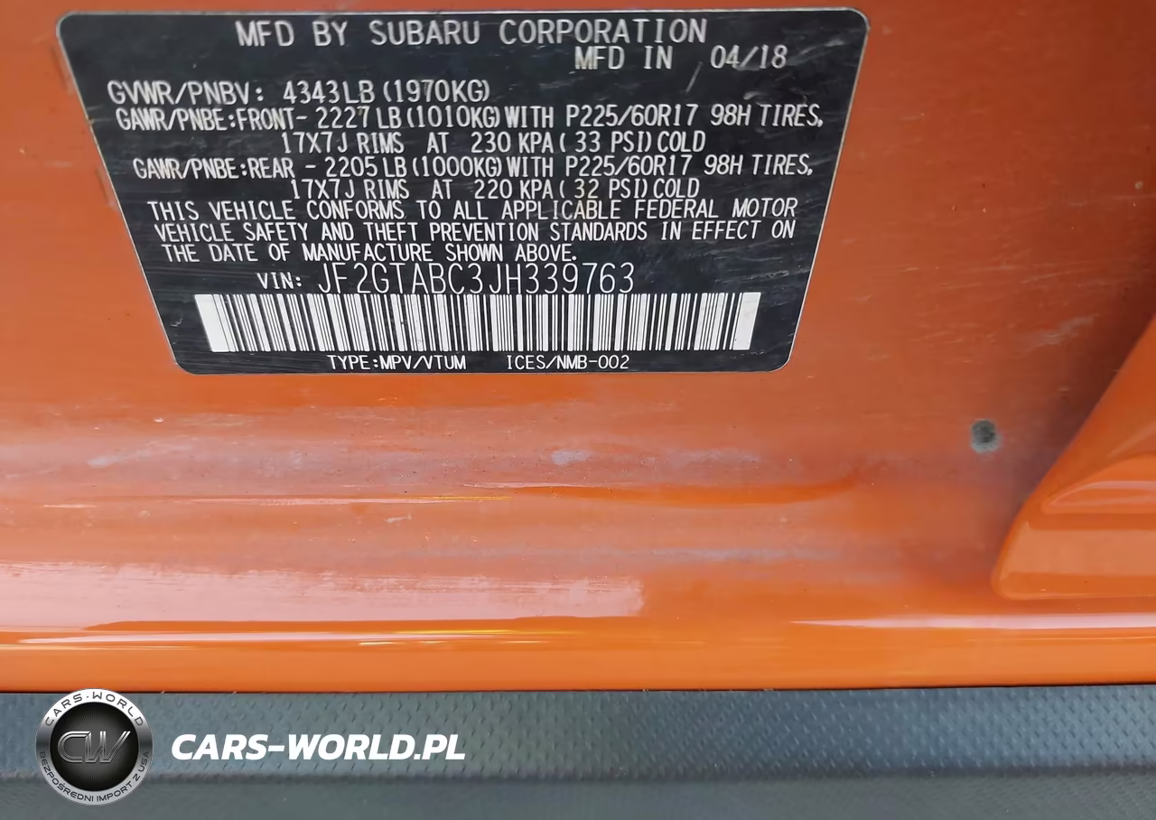 2018 Subaru Crosstrek 2.0I Premium VIN:JF2GTABC3JH339763 - 9