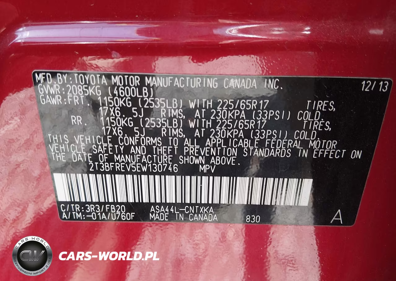 2014 Toyota Rav4 Le VIN:2T3BFREV5EW130746 - 9