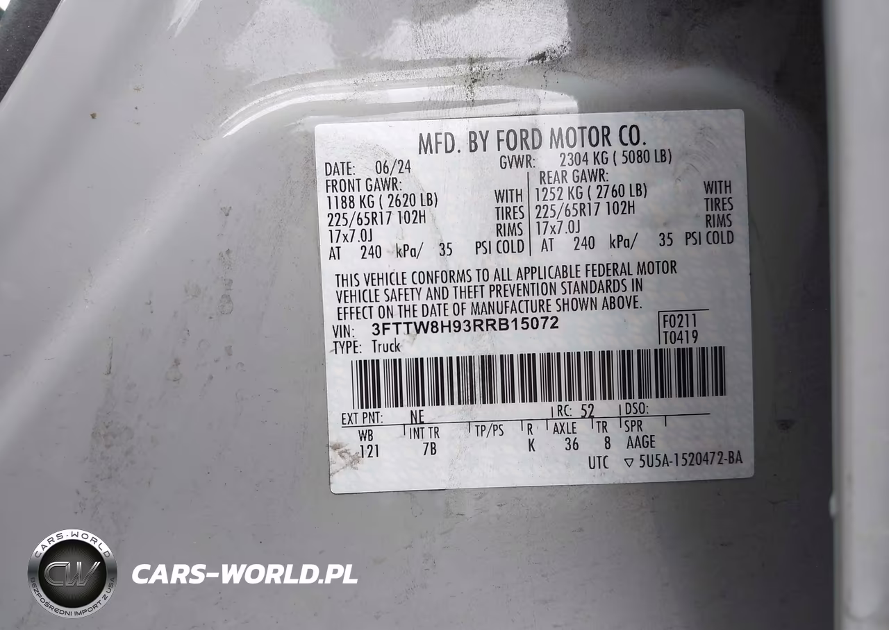 2024 Ford Maverick Xlt VIN:3FTTW8H93RRB15072 - 9