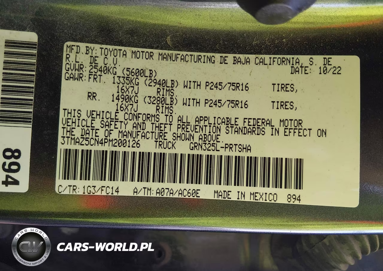 2023 Toyota Tacoma Sr5 V6 VIN:3TMAZ5CN4PM200126 - 9