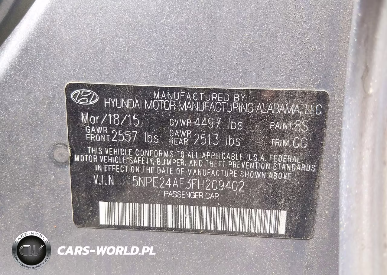2015 Hyundai Sonata Se VIN:5NPE24AF3FH209402 - 9
