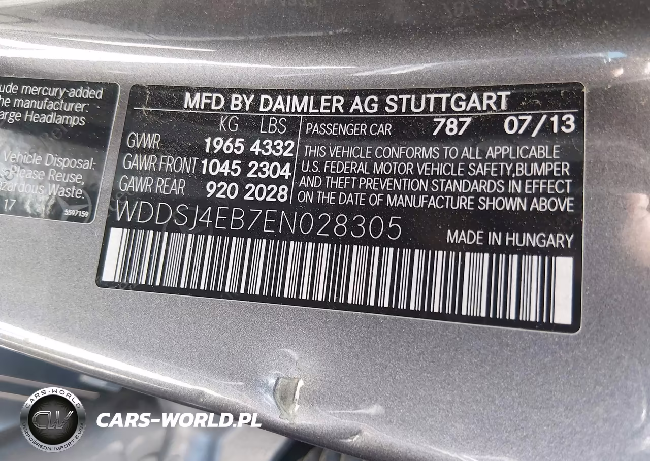 2014 Mercedes-Benz Cla 250 VIN:WDDSJ4EB7EN028305 - 9