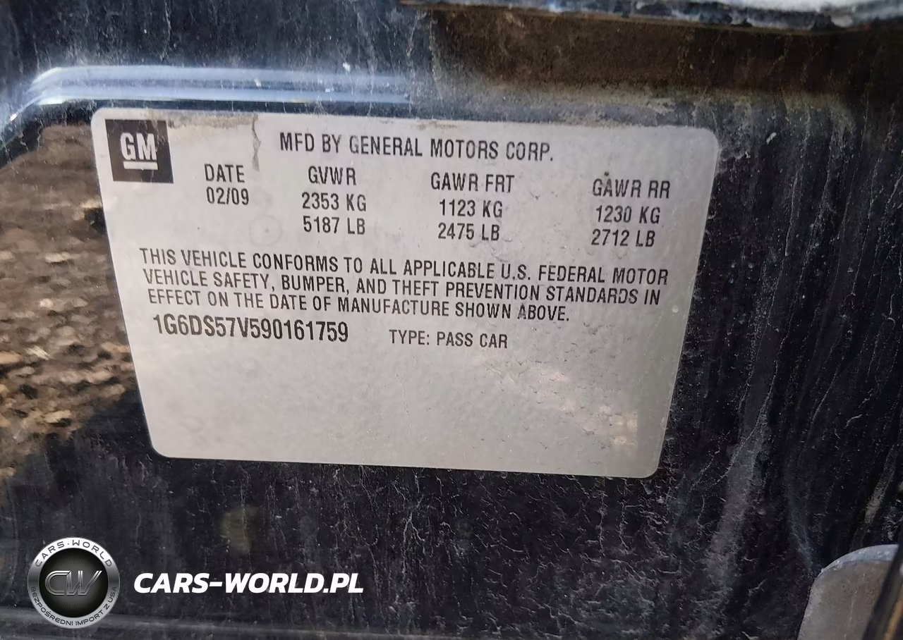 2009 Cadillac Cts Standard VIN:1G6DS57V590161759 - 9
