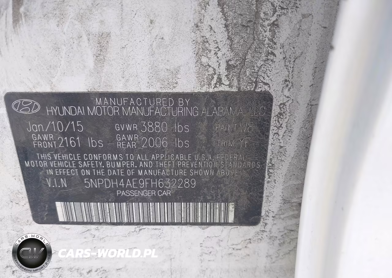 2015 Hyundai Elantra Se VIN:5NPDH4AE9FH632289 - 9