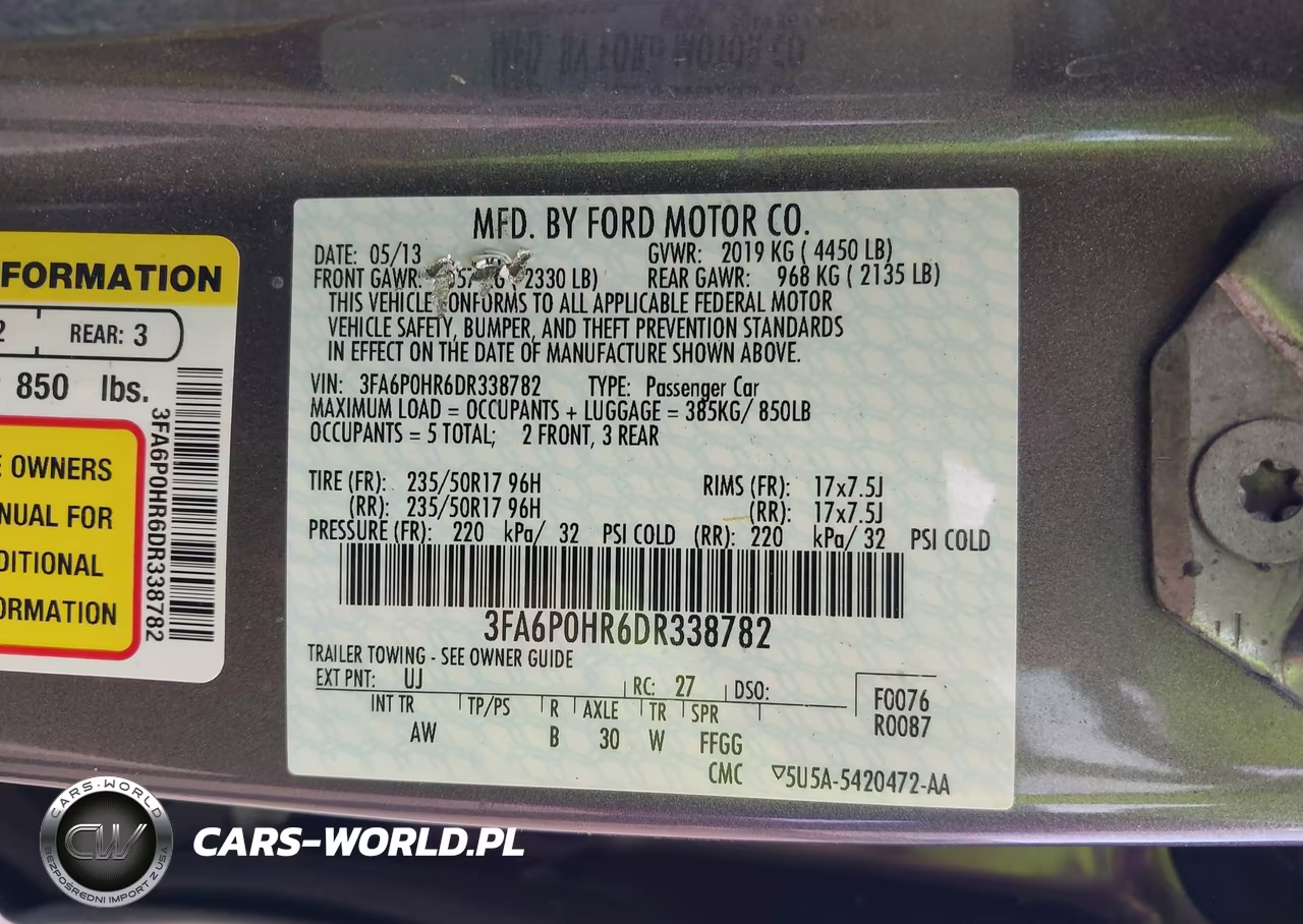 2013 Ford Fusion Se VIN:3FA6P0HR6DR338782 - 9