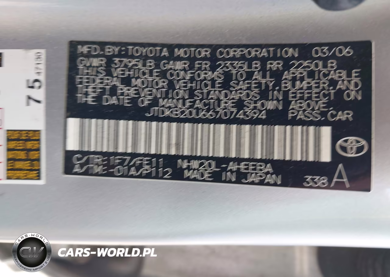 2006 Toyota Prius VIN:JTDKB20U667074394 - 9