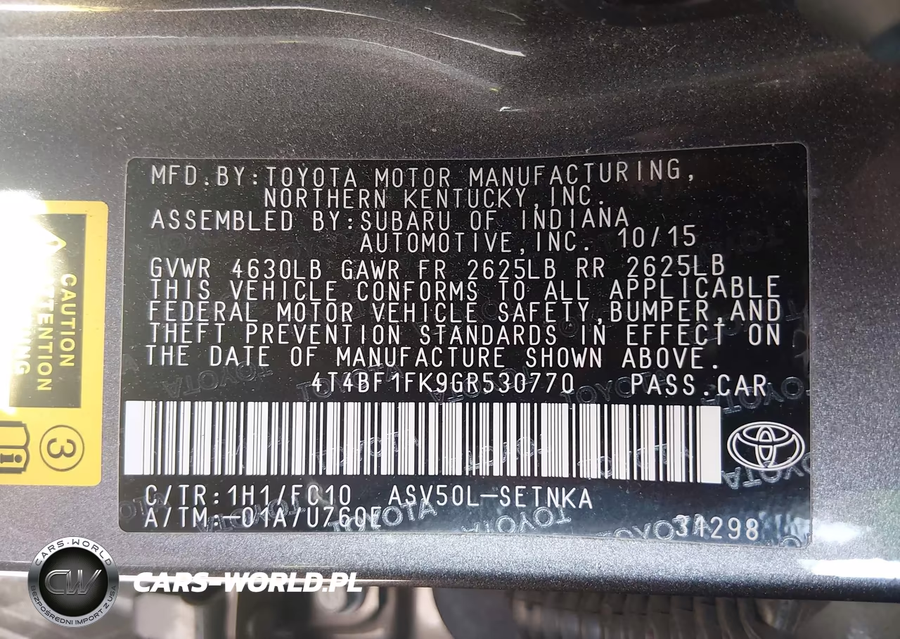 2016 Toyota Camry Le VIN:4T4BF1FK9GR530770 - 9