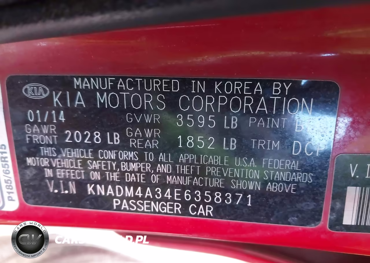 2014 Kia Rio Lx VIN:KNADM4A34E6358371 - 9