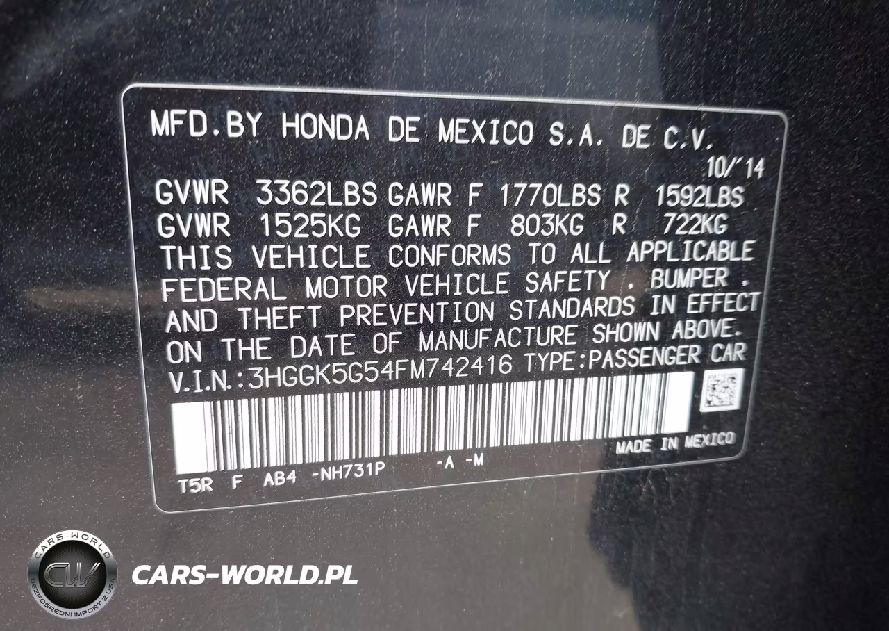 2015 Honda Fit Lx VIN:3HGGK5G54FM742416 - 9