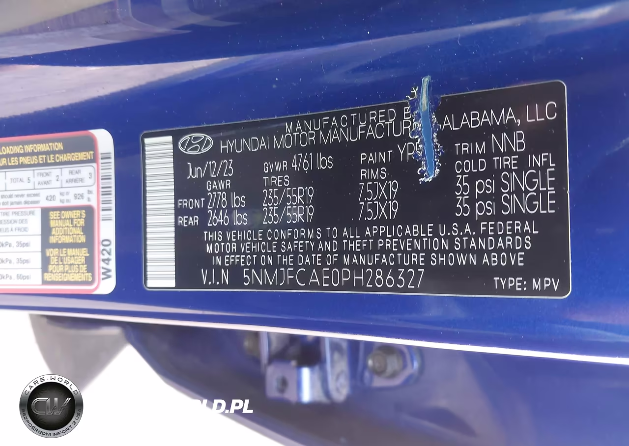 2023 Hyundai Tucson Sel VIN:5NMJFCAE0PH286327 - 9