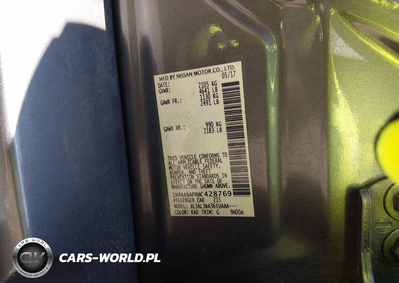2017 Nissan Maxima 3.5 Sv VIN:1N4AA6APXHC428769 - 9