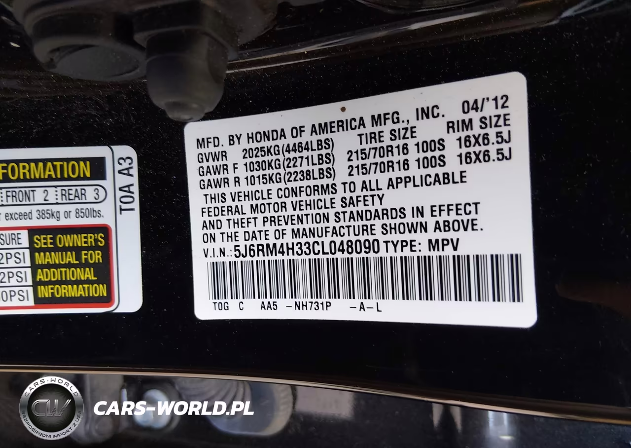 2012 Honda Cr-V Lx VIN:5J6RM4H33CL048090 - 9