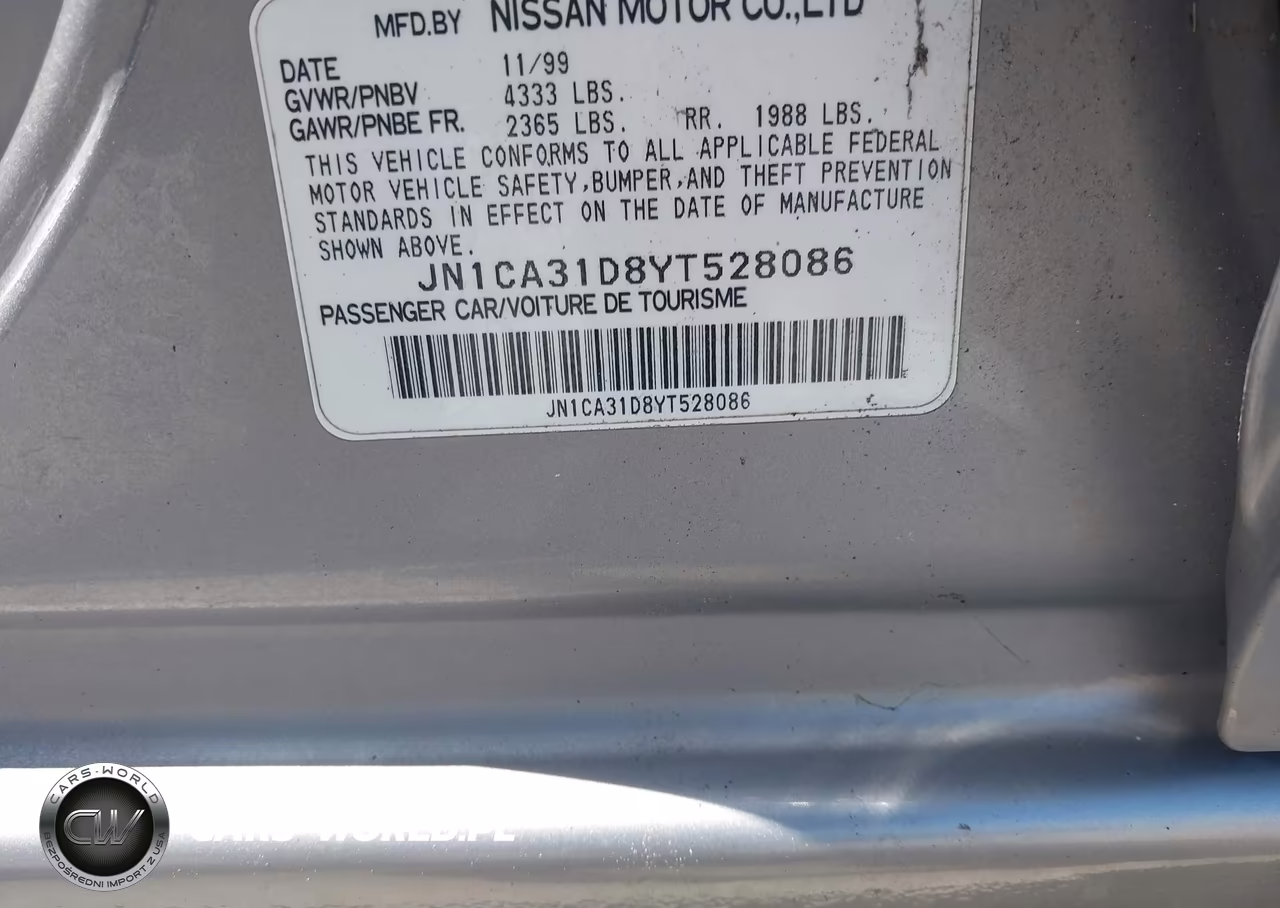2000 Nissan Maxima Gle-Gxe-Se VIN:JN1CA31D8YT528086 - 9