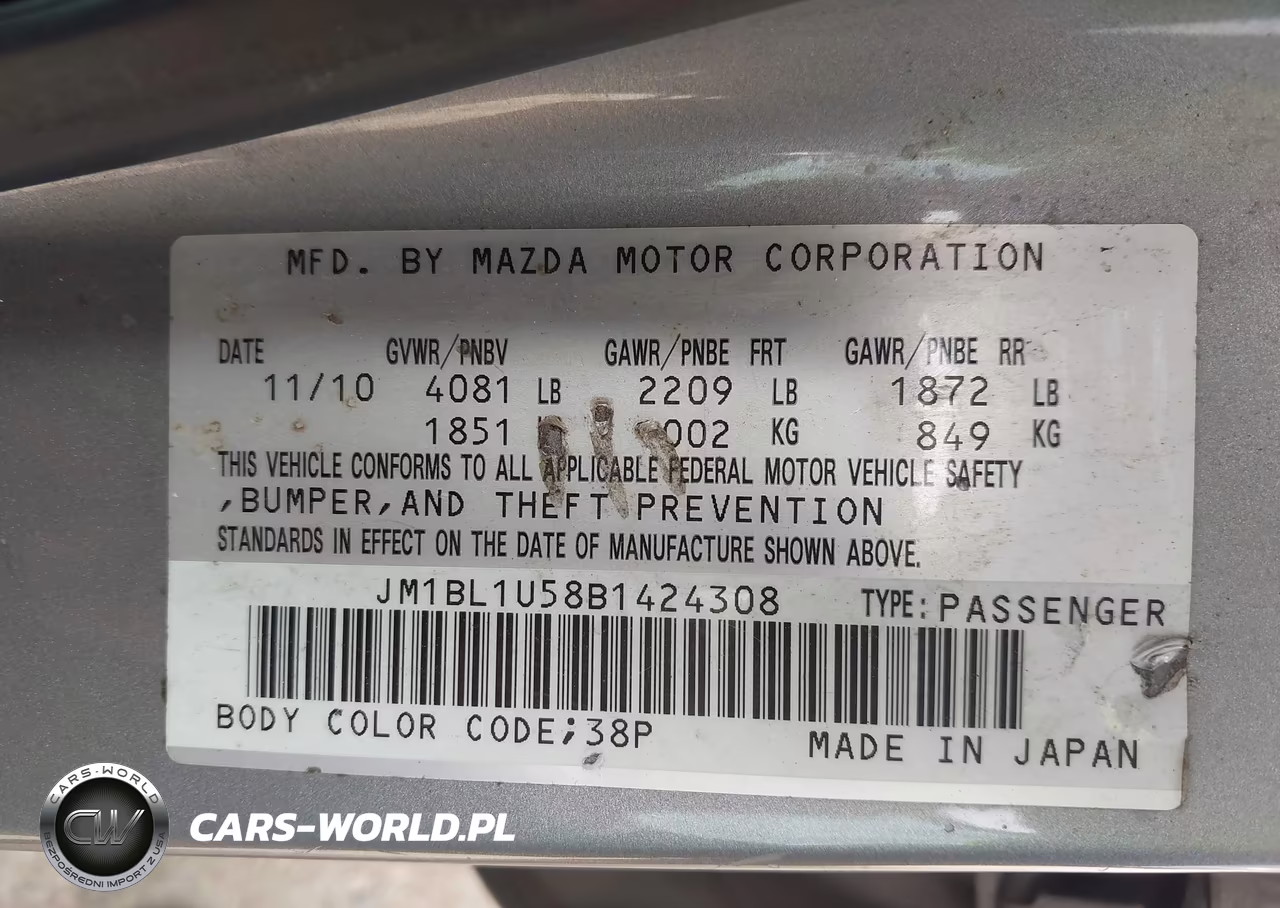 2011 Mazda Mazda3 S Sport VIN:JM1BL1U58B1424308 - 9