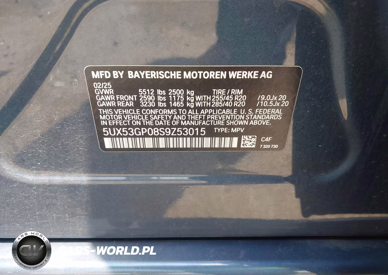 2025 BMW X3 30 xDrive VIN:5UX53GP08S9Z53015 - 9
