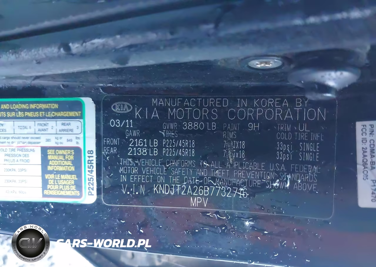 2011 Kia Soul Sport VIN:KNDJT2A26B7732716 - 9