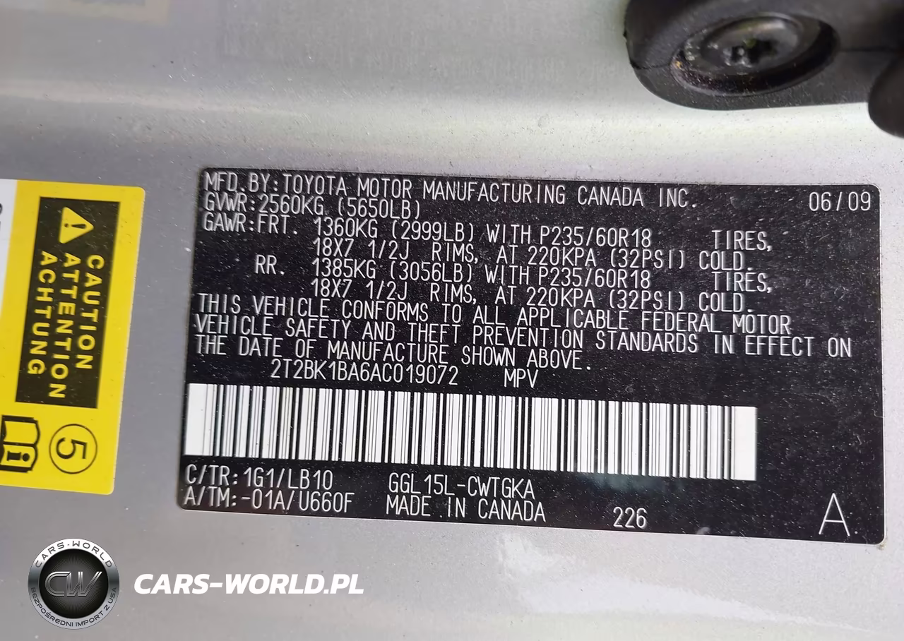 2010 Lexus Rx 350 VIN:2T2BK1BA6AC019072 - 9