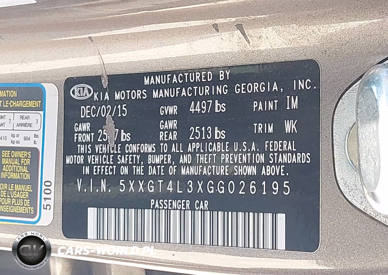 2016 Kia Optima Lx VIN:5XXGT4L3XGG026195 - 9