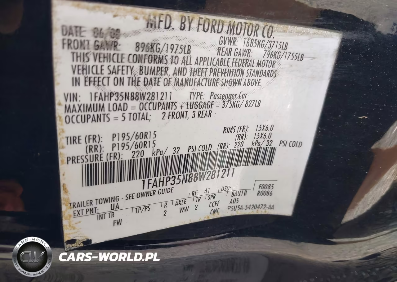 2008 Ford Focus Se-Ses VIN:1FAHP35N88W281211 - 9