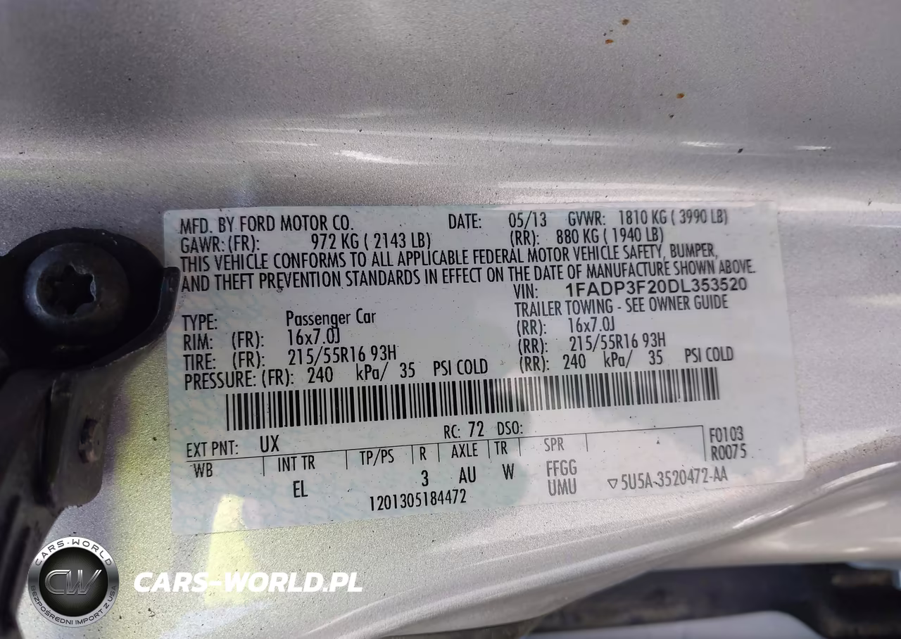 2013 Ford Focus Se VIN:1FADP3F20DL353520 - 9