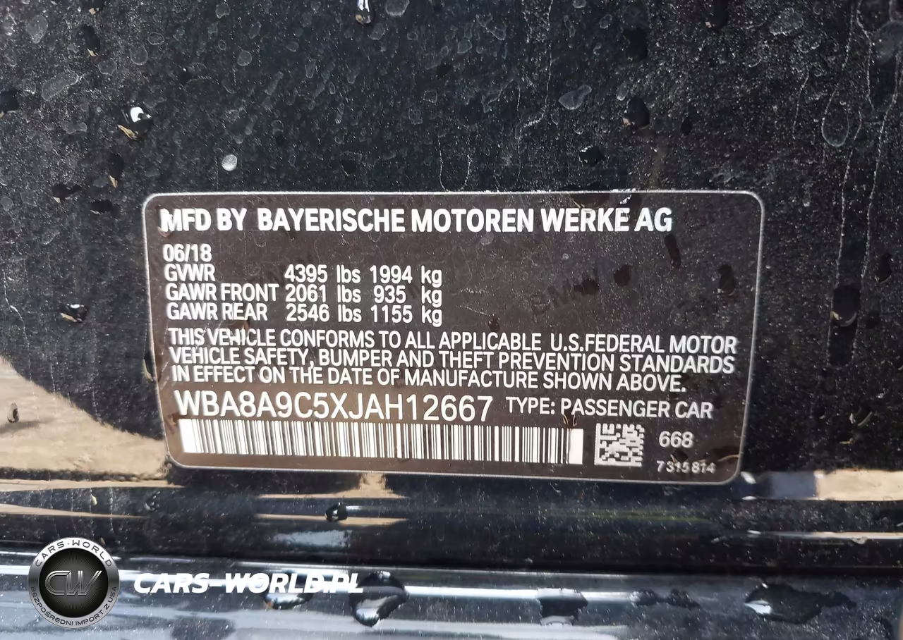 2018 BMW 320I VIN:WBA8A9C5XJAH12667 - 9