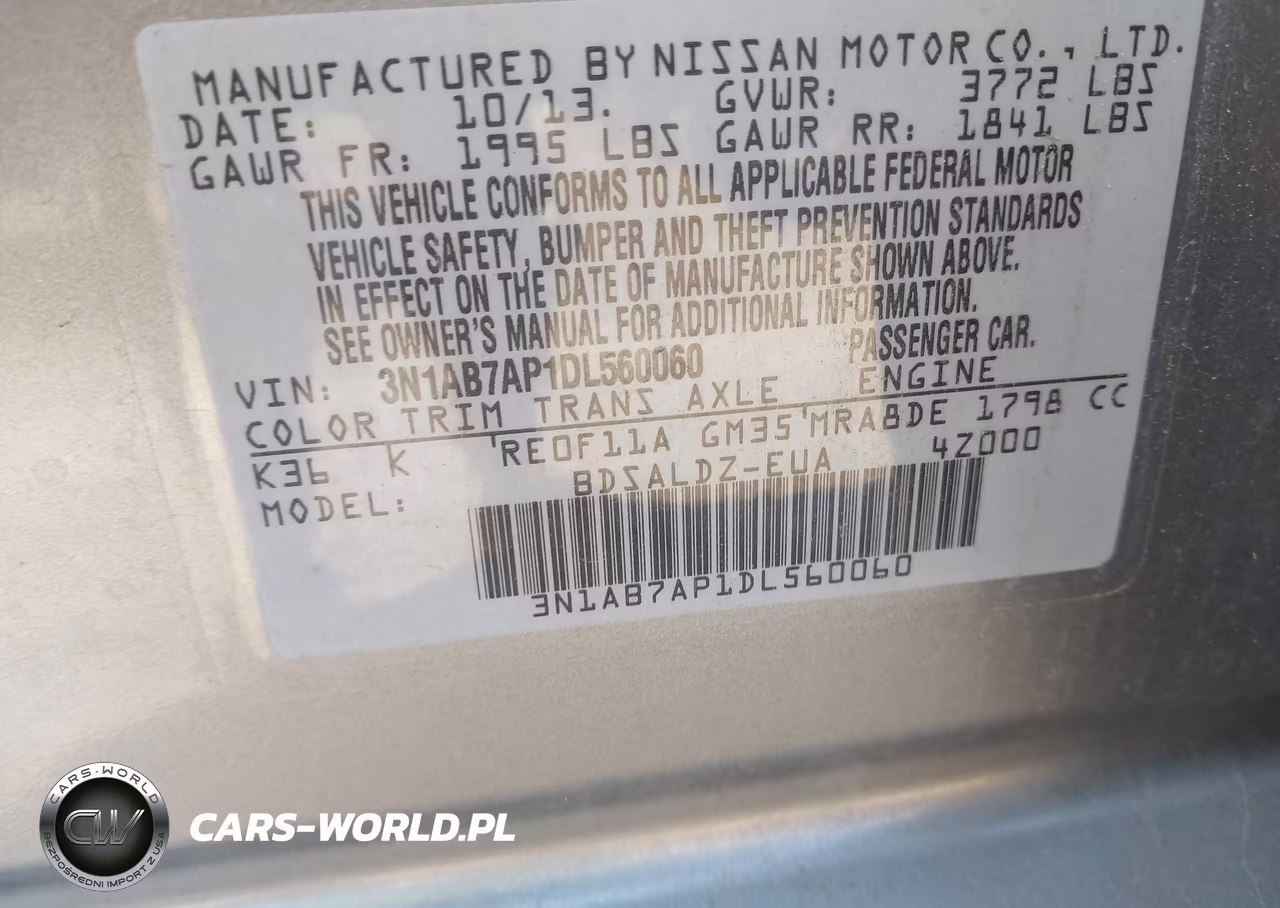 2013 Nissan Sentra Sv VIN:3N1AB7AP1DL560060 - 9