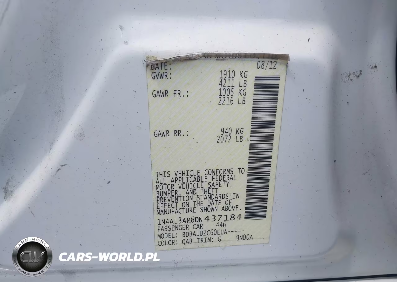 2013 Nissan Altima 2.5 Sv VIN:1N4AL3AP6DN437184 - 9