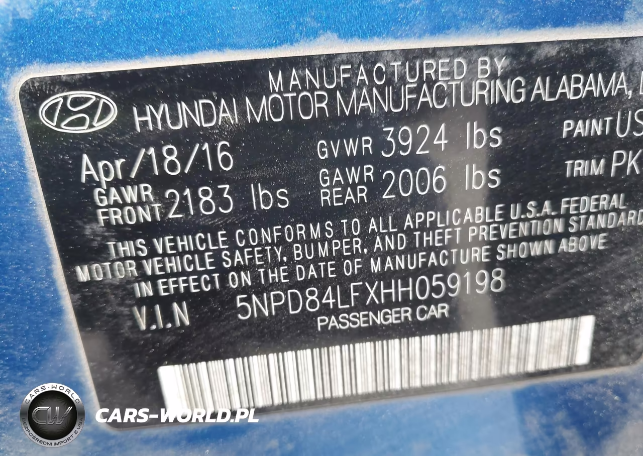2017 Hyundai Elantra Limited VIN:5NPD84LFXHH059198 - 9