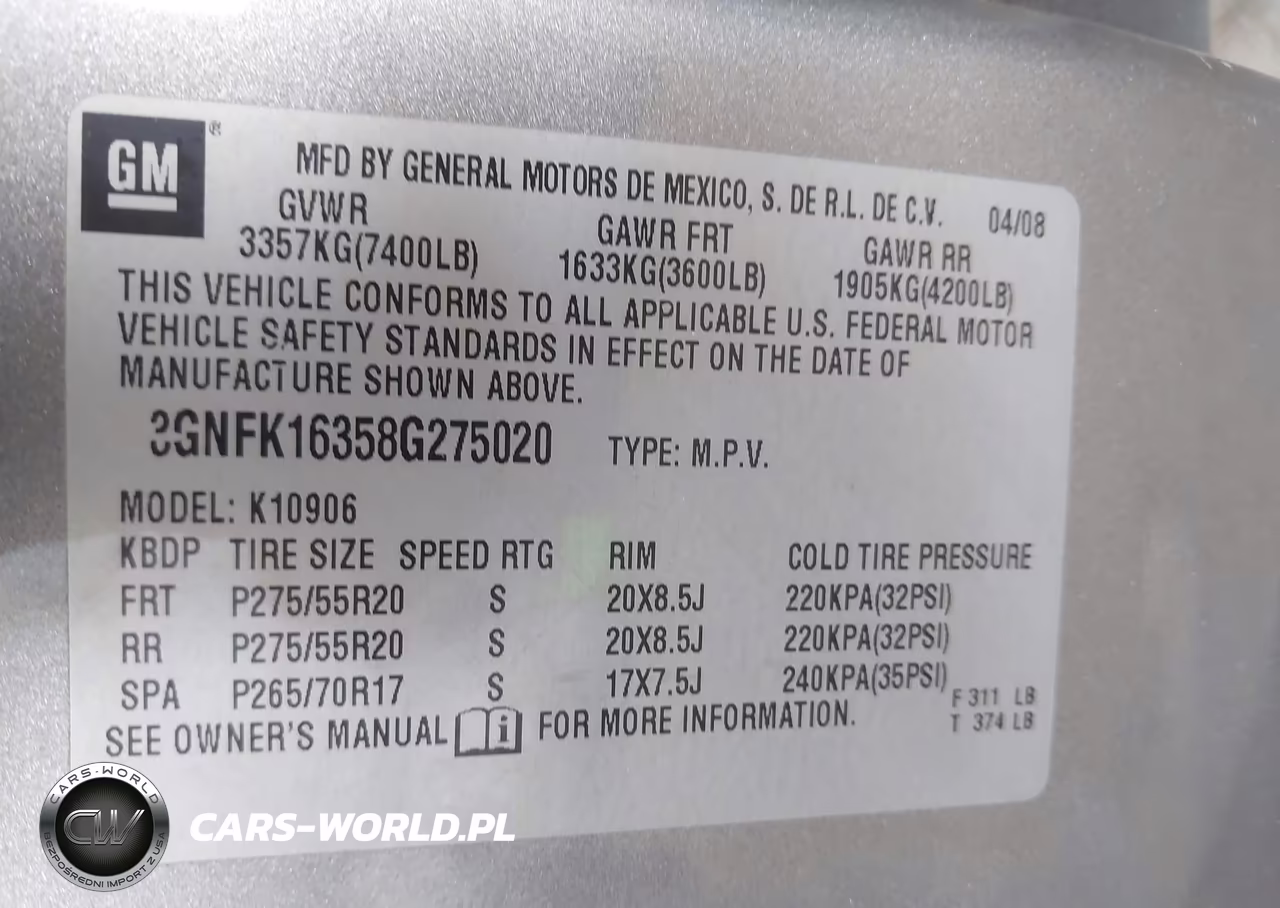 2008 Chevrolet Suburban 1500 Ltz VIN:3GNFK16358G275020 - 9