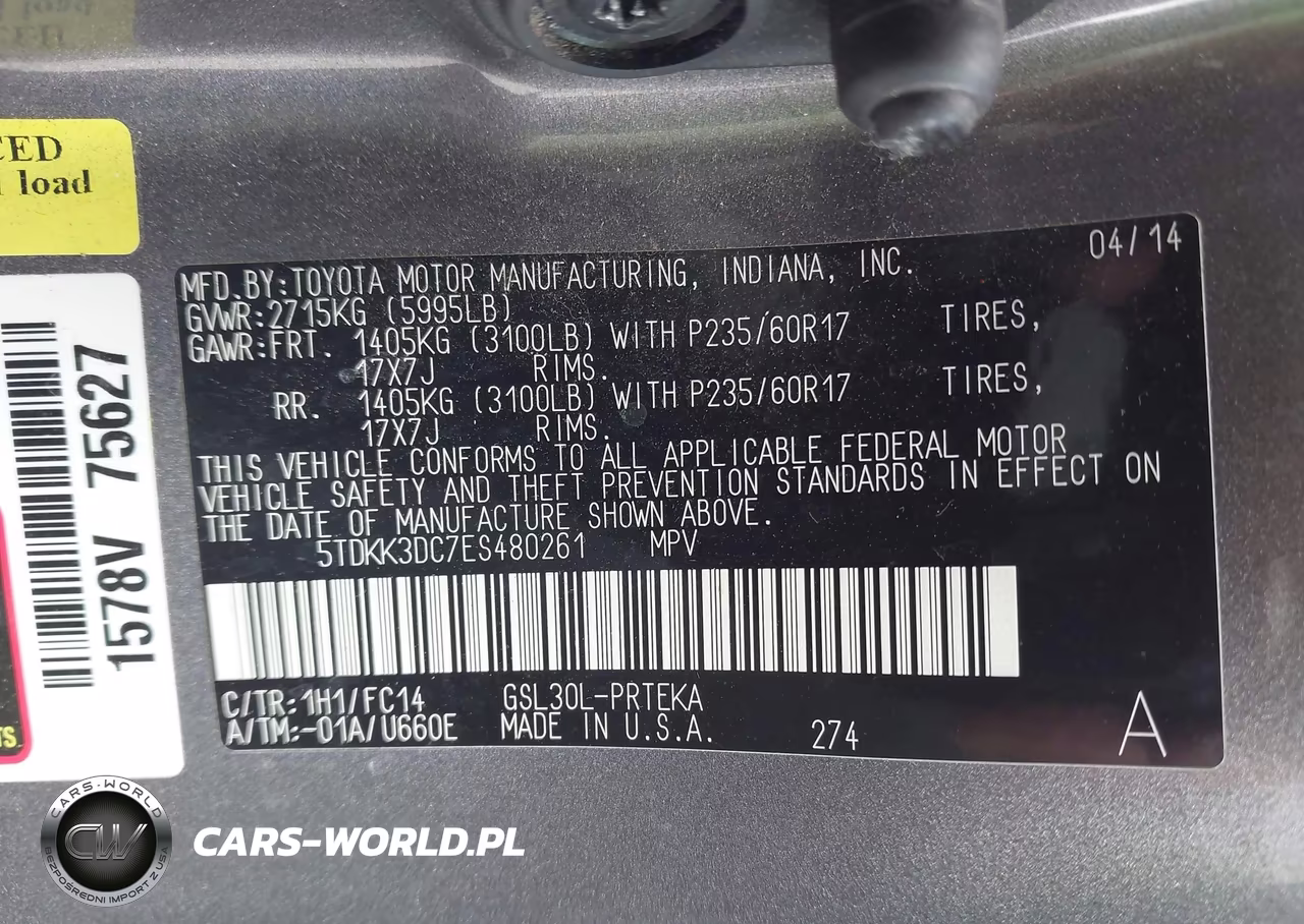 2014 Toyota Sienna Le V6 8 Passenger VIN:5TDKK3DC7ES480261 - 9