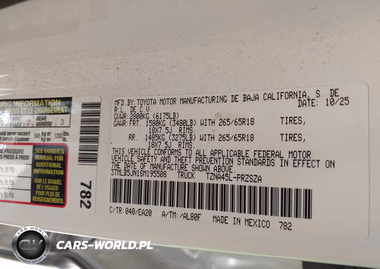 2025 Toyota Tacoma Trd Sport VIN:3TMLB5JN1SM195508 - 9
