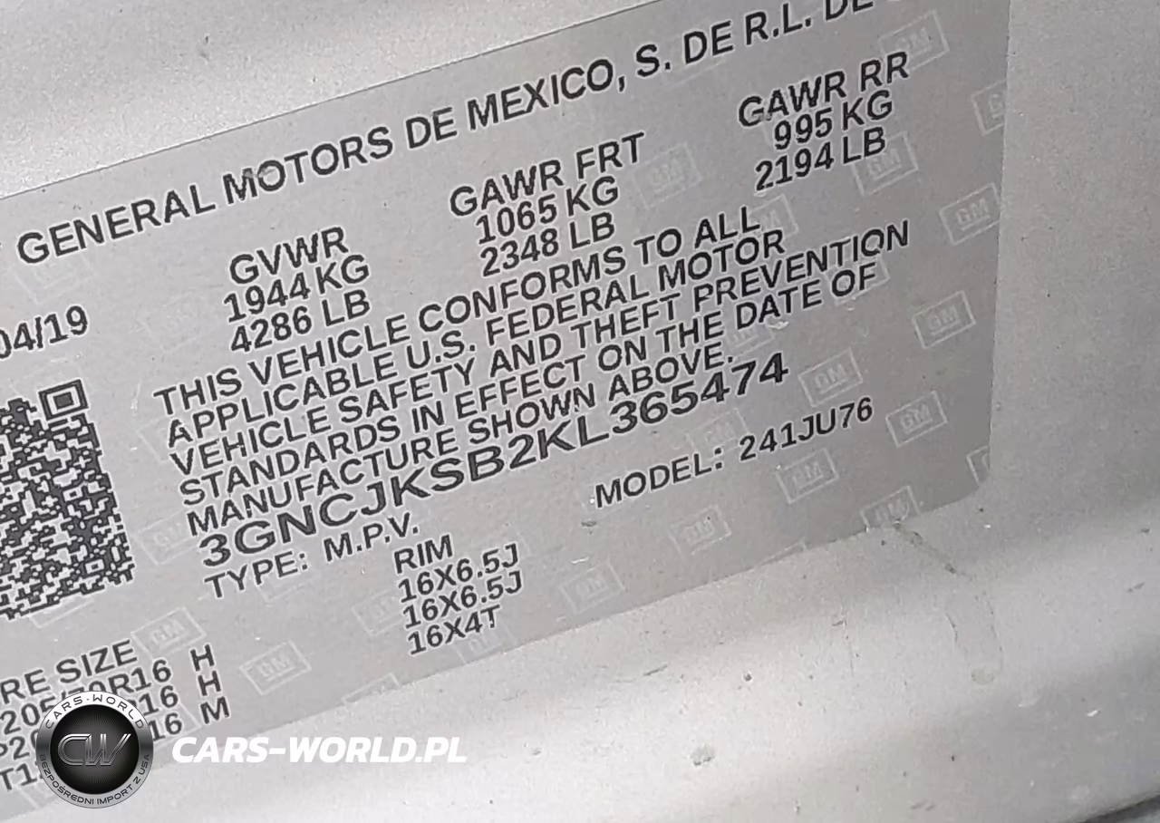 2019 Chevrolet Trax Ls VIN:3GNCJKSB2KL365474 - 9