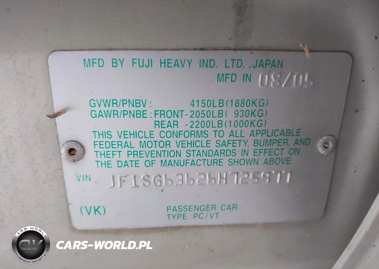 2006 Subaru Forester 2.5X VIN:JF1SG63626H725977 - 9