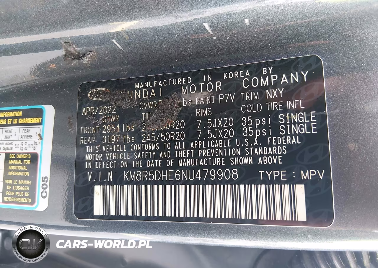2022 Hyundai Palisade Limited VIN:KM8R5DHE6NU479908 - 9