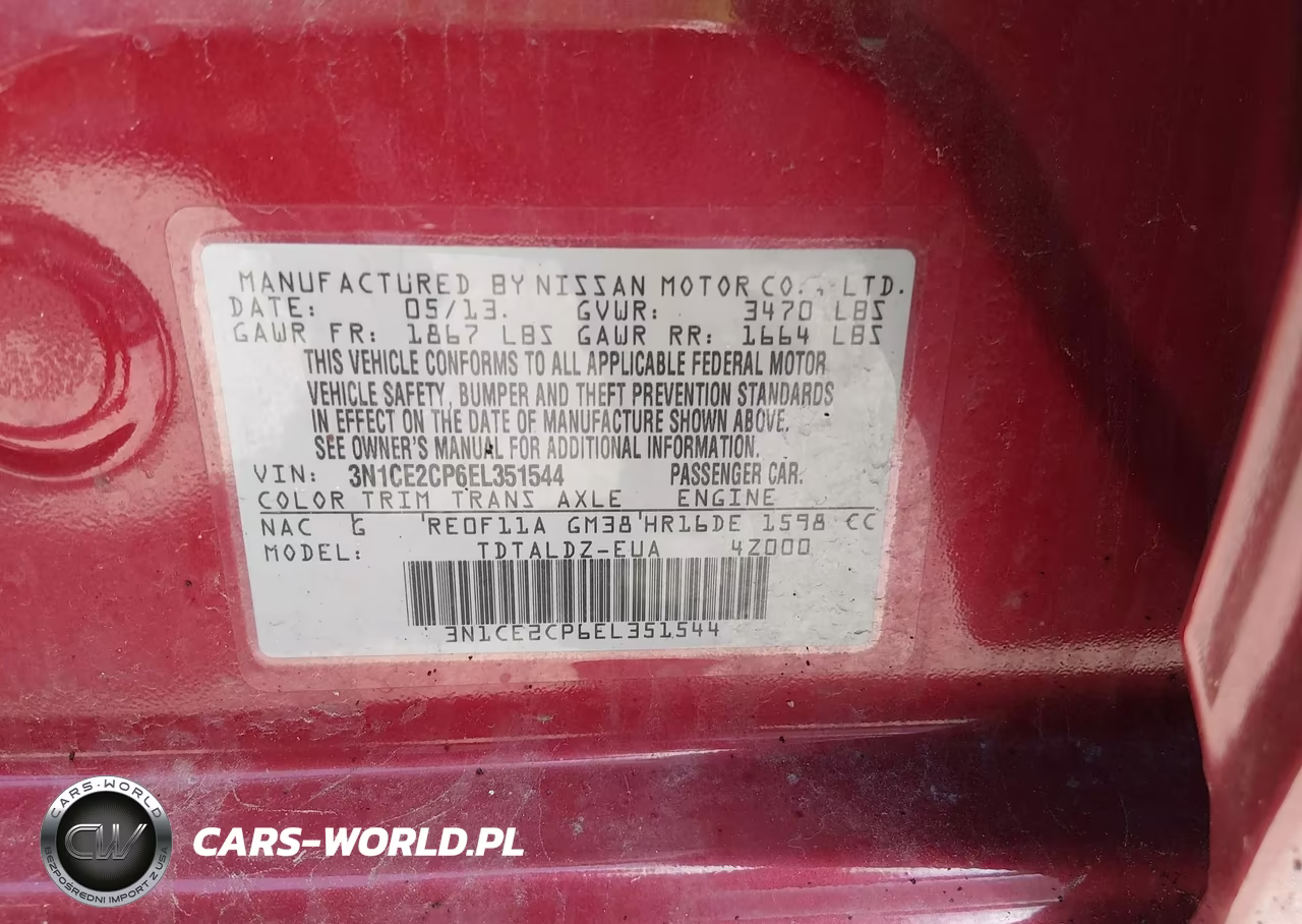 2014 Nissan Versa Note Sv VIN:3N1CE2CP6EL351544 - 9
