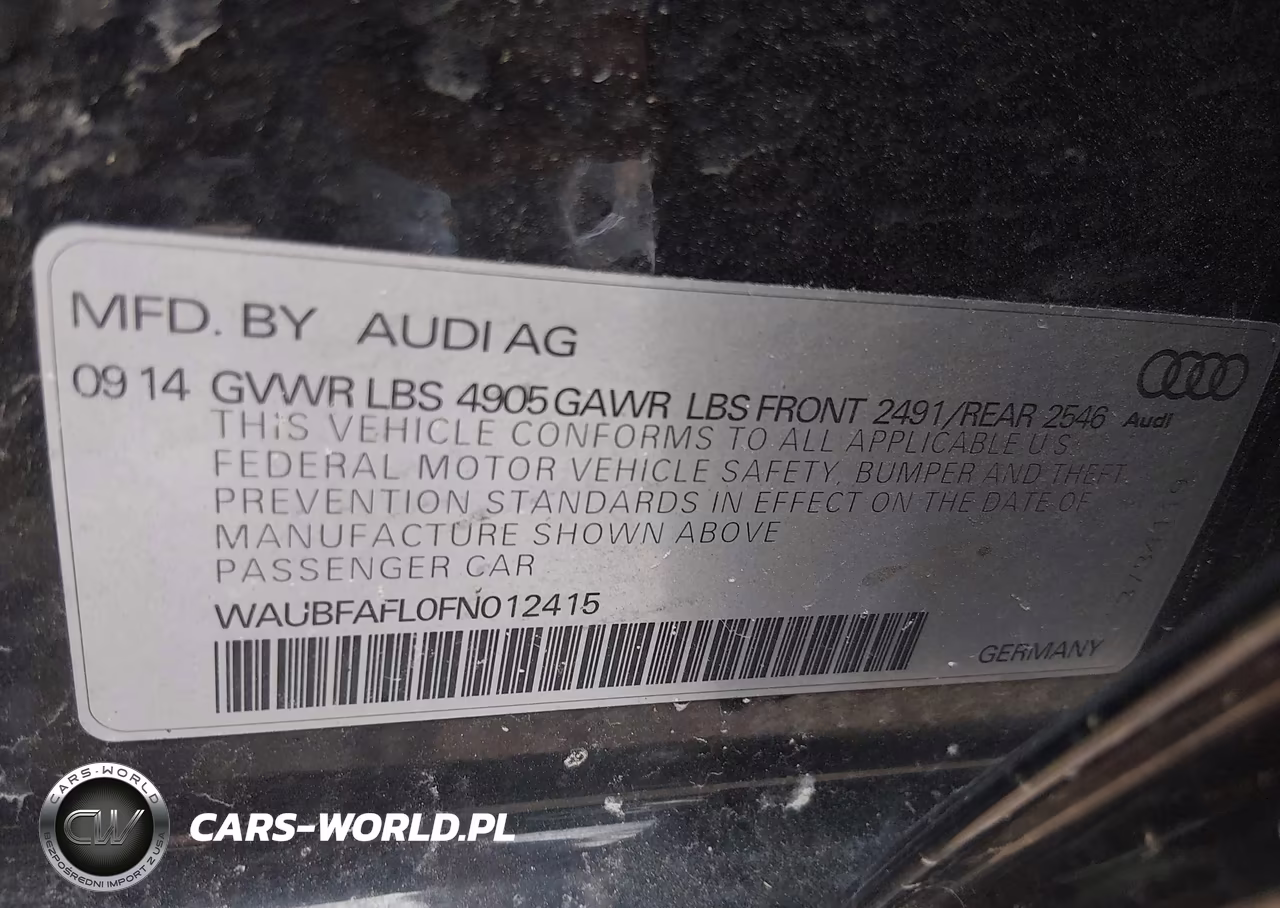 2015 Audi A4 2.0T Premium VIN:WAUBFAFL0FN012415 - 9