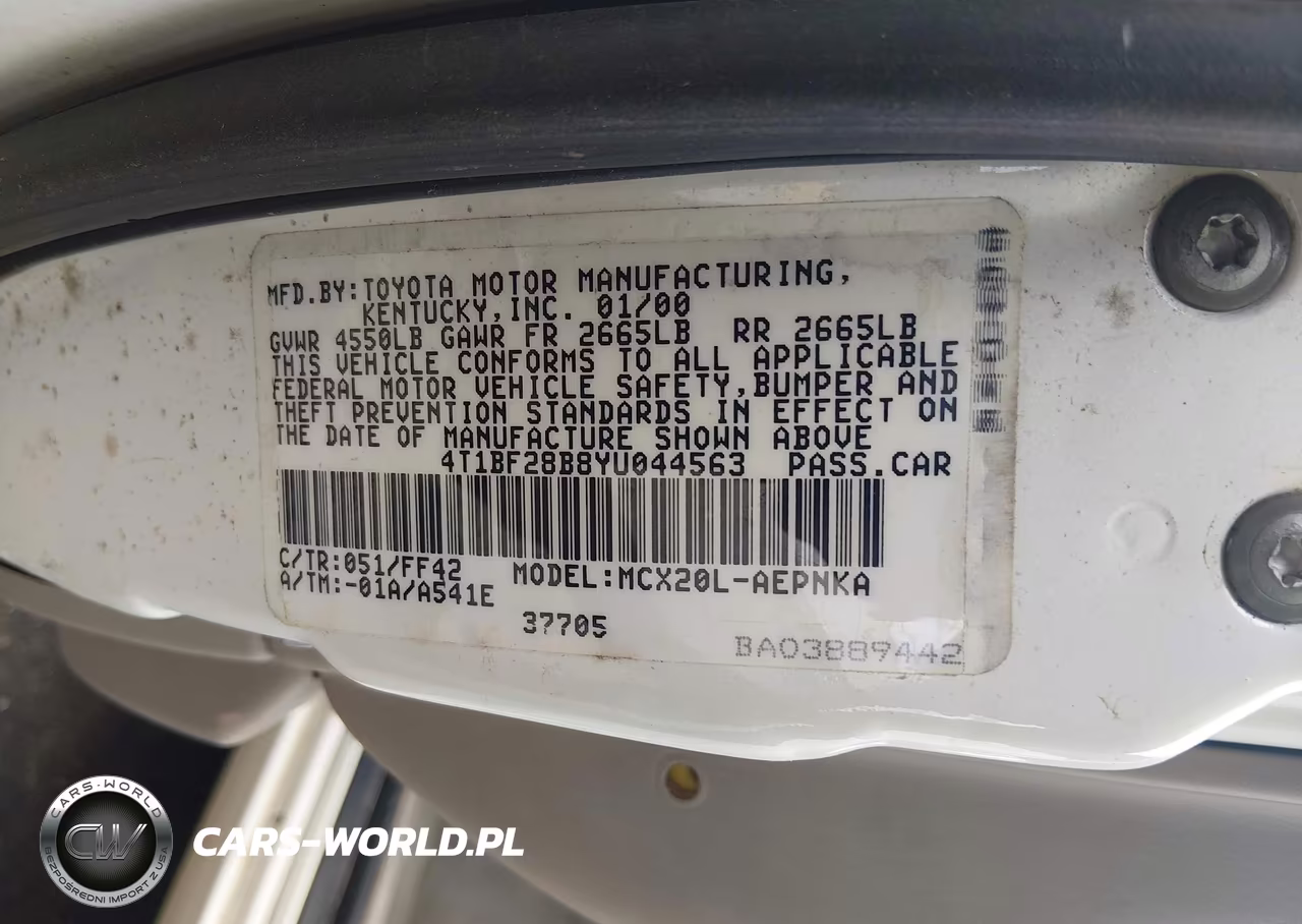 2000 Toyota Avalon Xl VIN:4T1BF28B8YU044563 - 9