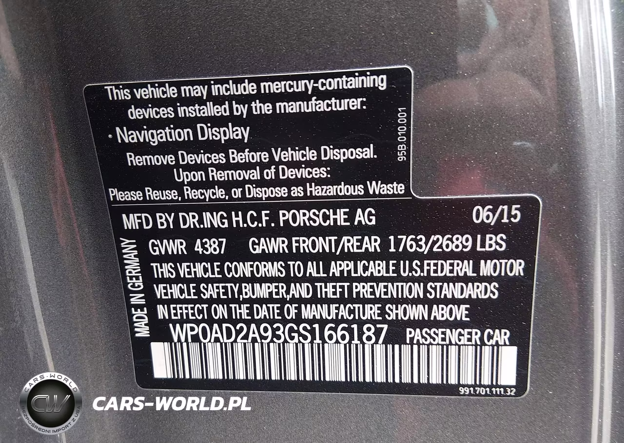 2016 Porsche 911 Turbo S VIN:WP0AD2A93GS166187 - 9