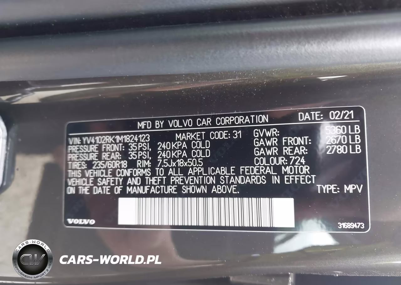 2021 Volvo Xc60 T5 Momentum VIN:YV4102RK1M1824123 - 9