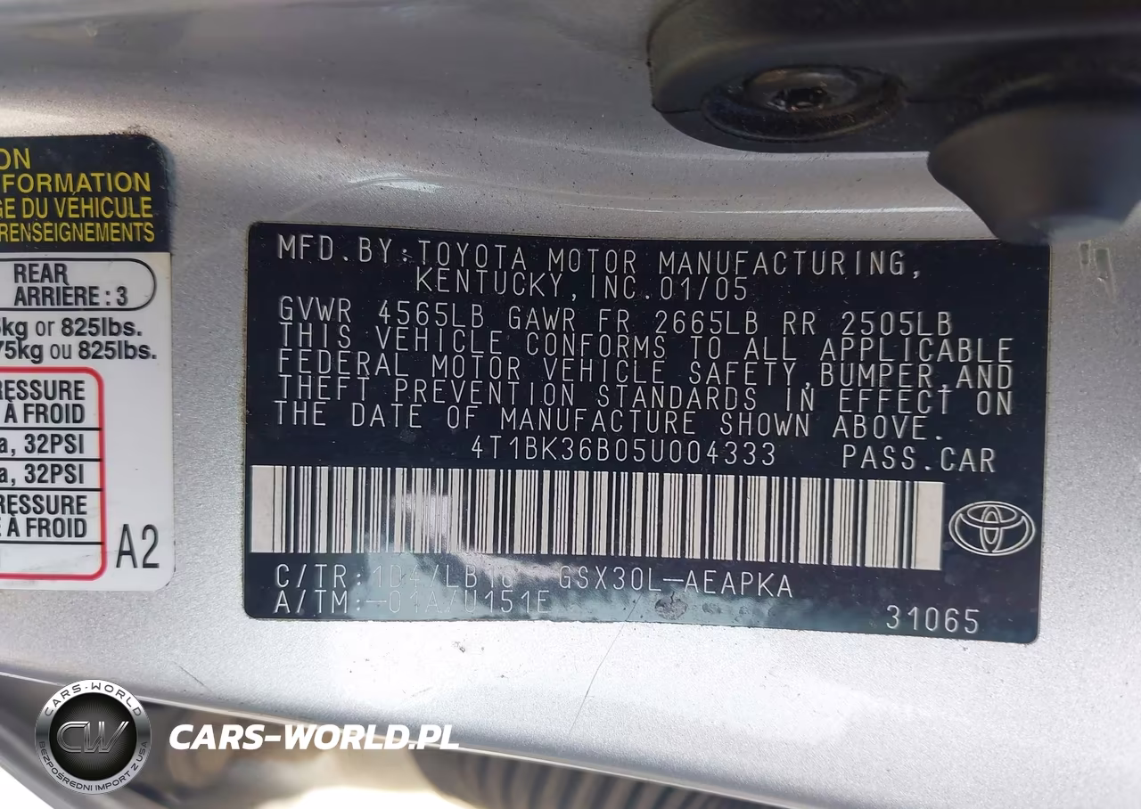 2005 Toyota Avalon Limited VIN:4T1BK36B05U004333 - 9