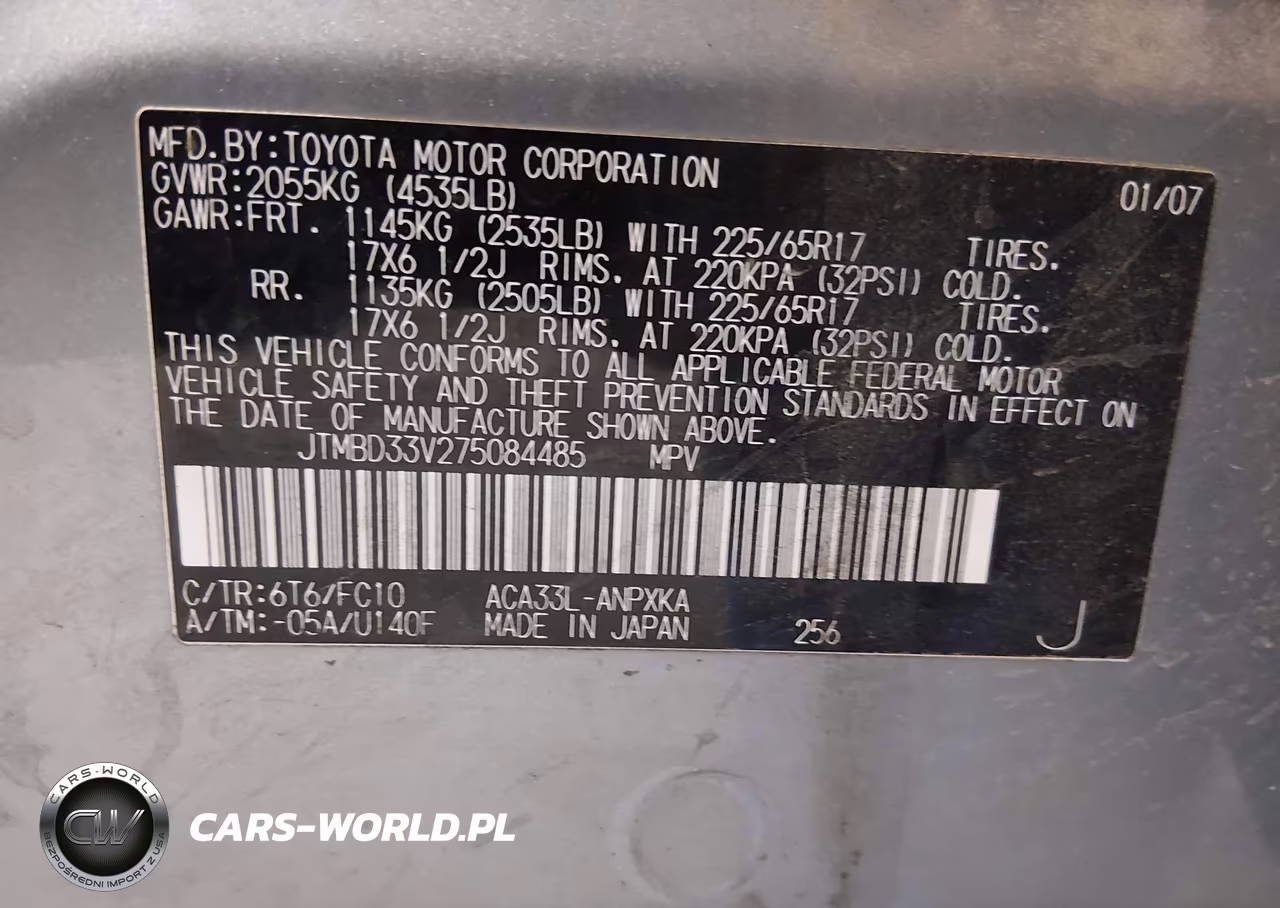 2007 Toyota Rav4 VIN:JTMBD33V275084485 - 9