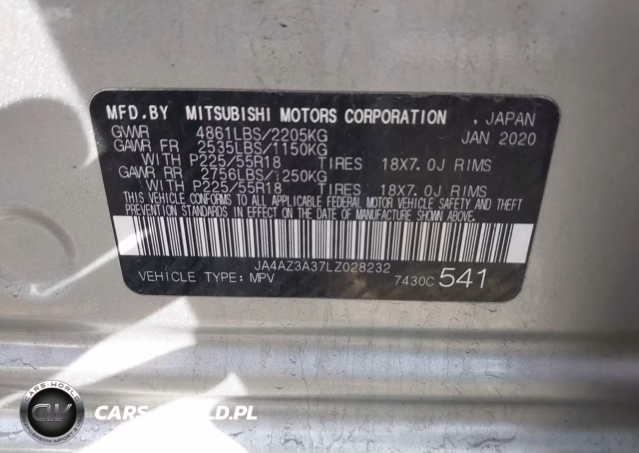 2020 Mitsubishi Outlander Le 2.4 S-Awc VIN:JA4AZ3A37LZ028232 - 9