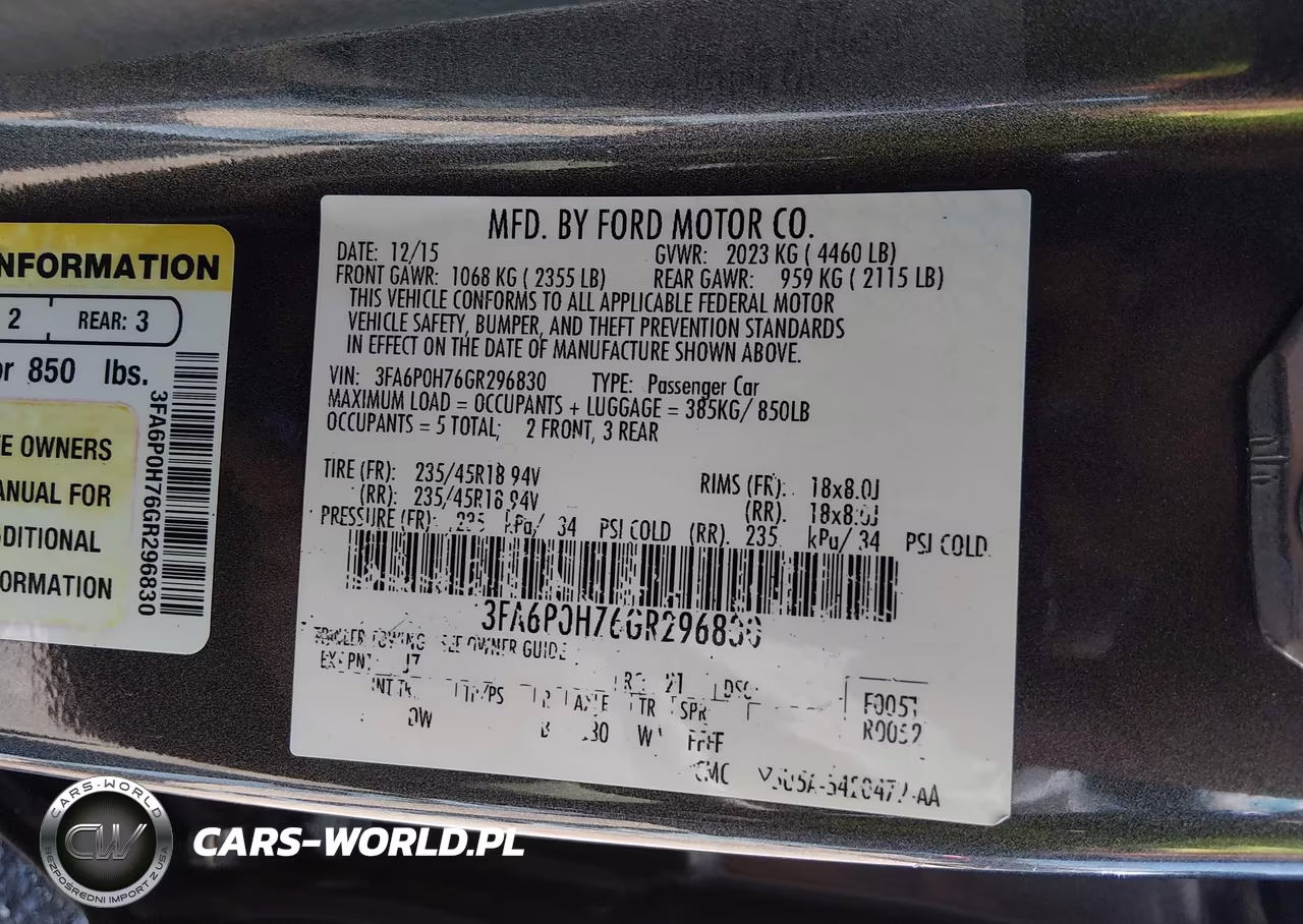 2016 Ford Fusion Se VIN:3FA6P0H76GR296830 - 9