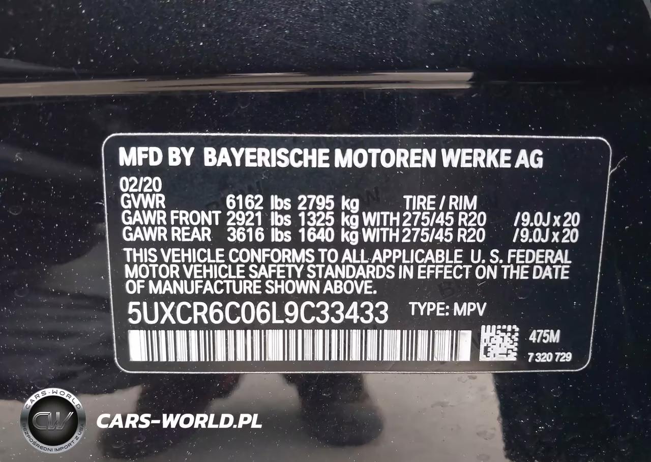 2020 BMW X5 xDrive40I VIN:5UXCR6C06L9C33433 - 9
