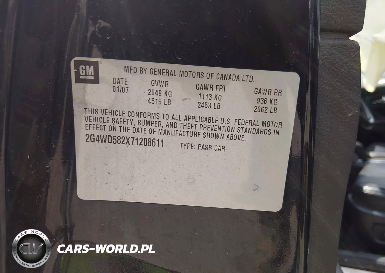 2007 Buick Lacrosse Cxl VIN:2G4WD582X71208611 - 9
