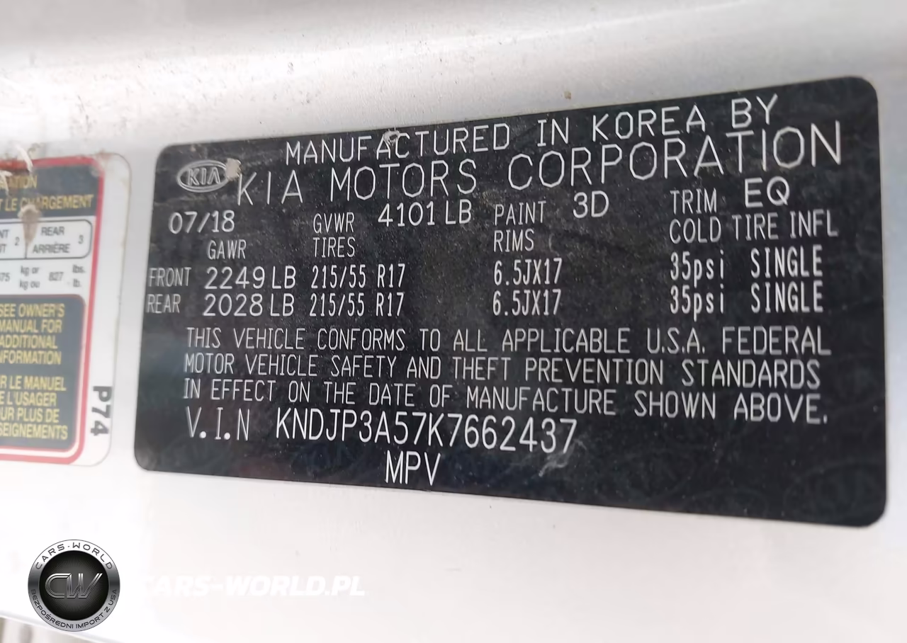 2019 Kia Soul + VIN:KNDJP3A57K7662437 - 9