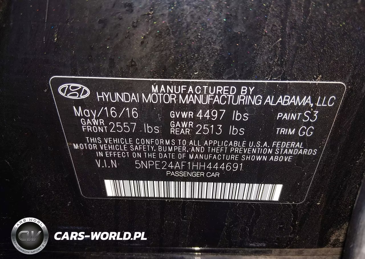 2017 Hyundai Sonata VIN:5NPE24AF1HH444691 - 9